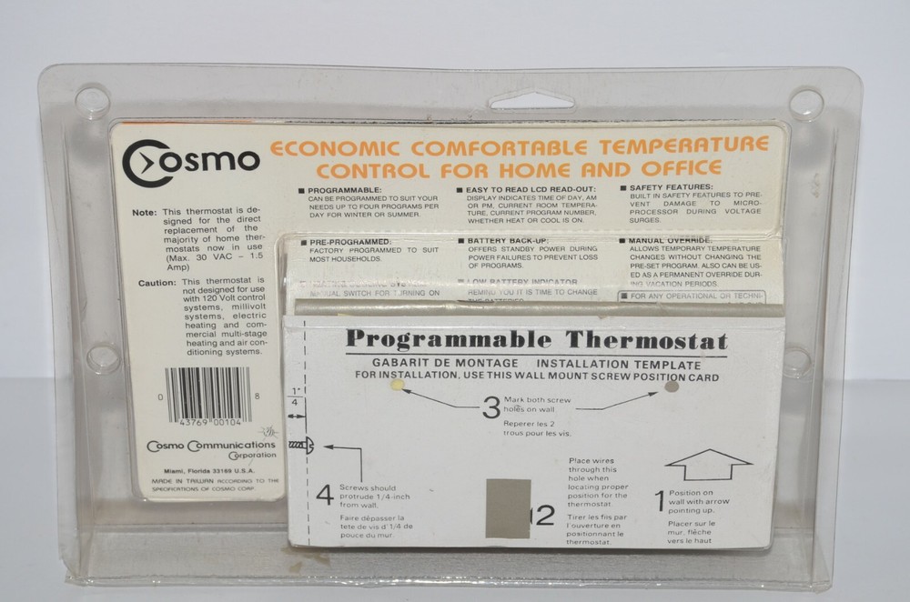 The Economizer by Cosmo Programmable Thermostat - New, Open Box