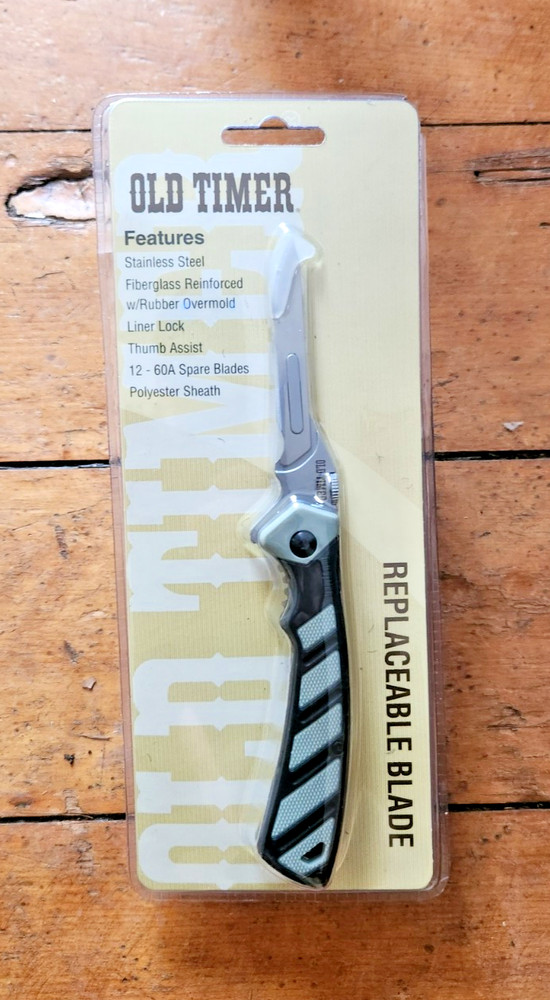 Old Timer Replaceable Blade Folding Knife 2.75" 60A Stainless with 12 Blades