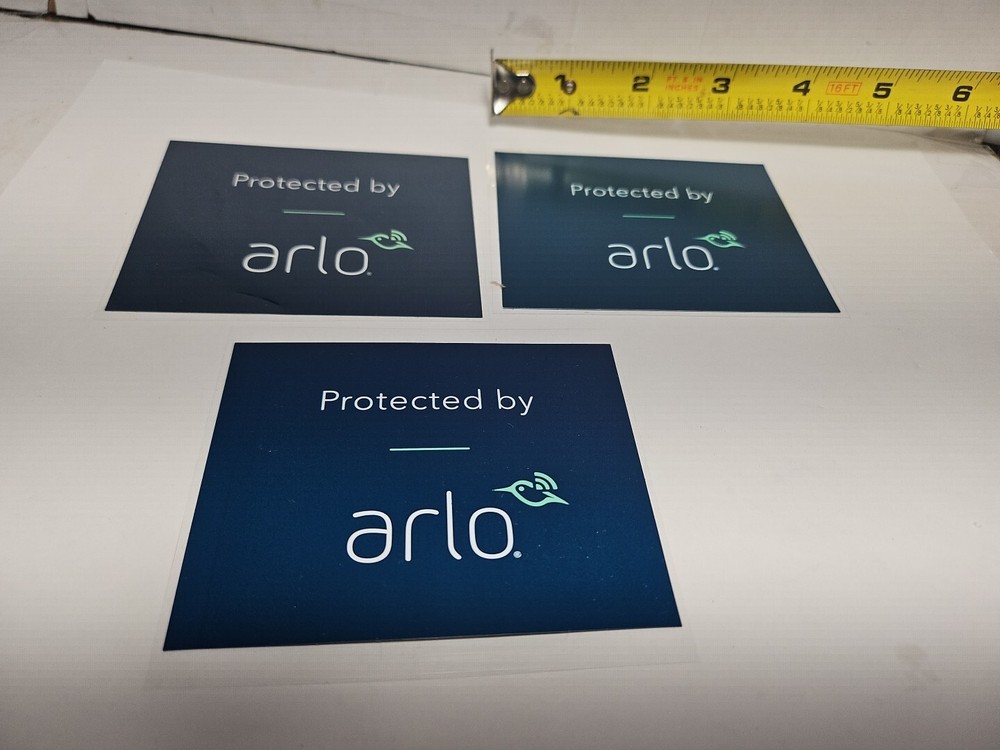 Arlo security camera warning signs/ decals (Laminated) X 3