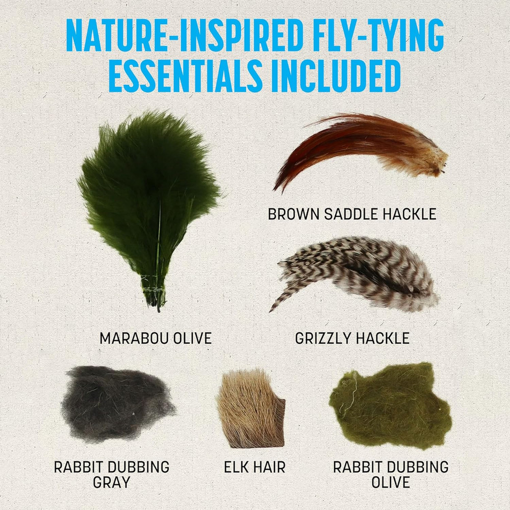 CREATIVE ANGLER Deluxe Fly Tying Kit - Complete Tools Kit, Ideal for Beginners a