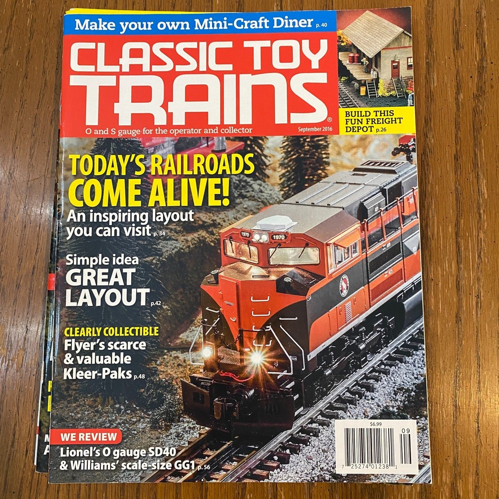 Complete 2016 Classic Toy Trains Magazine Collection – Kalmbach – 9 Issues