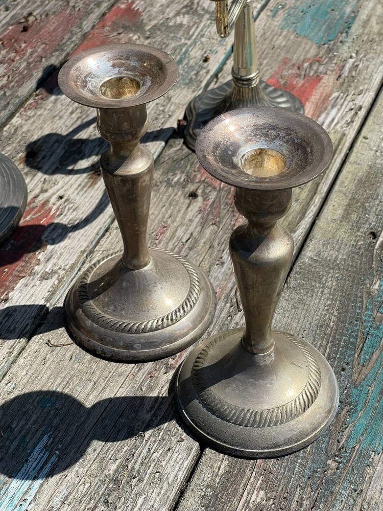Vintage Silver Candelabra and Misc. Candlesticks