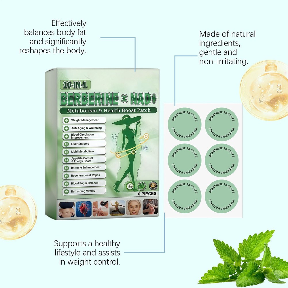 GLORENDA Berberine Mullti-Pathway Metabolic Patch, GLORENDA Patch