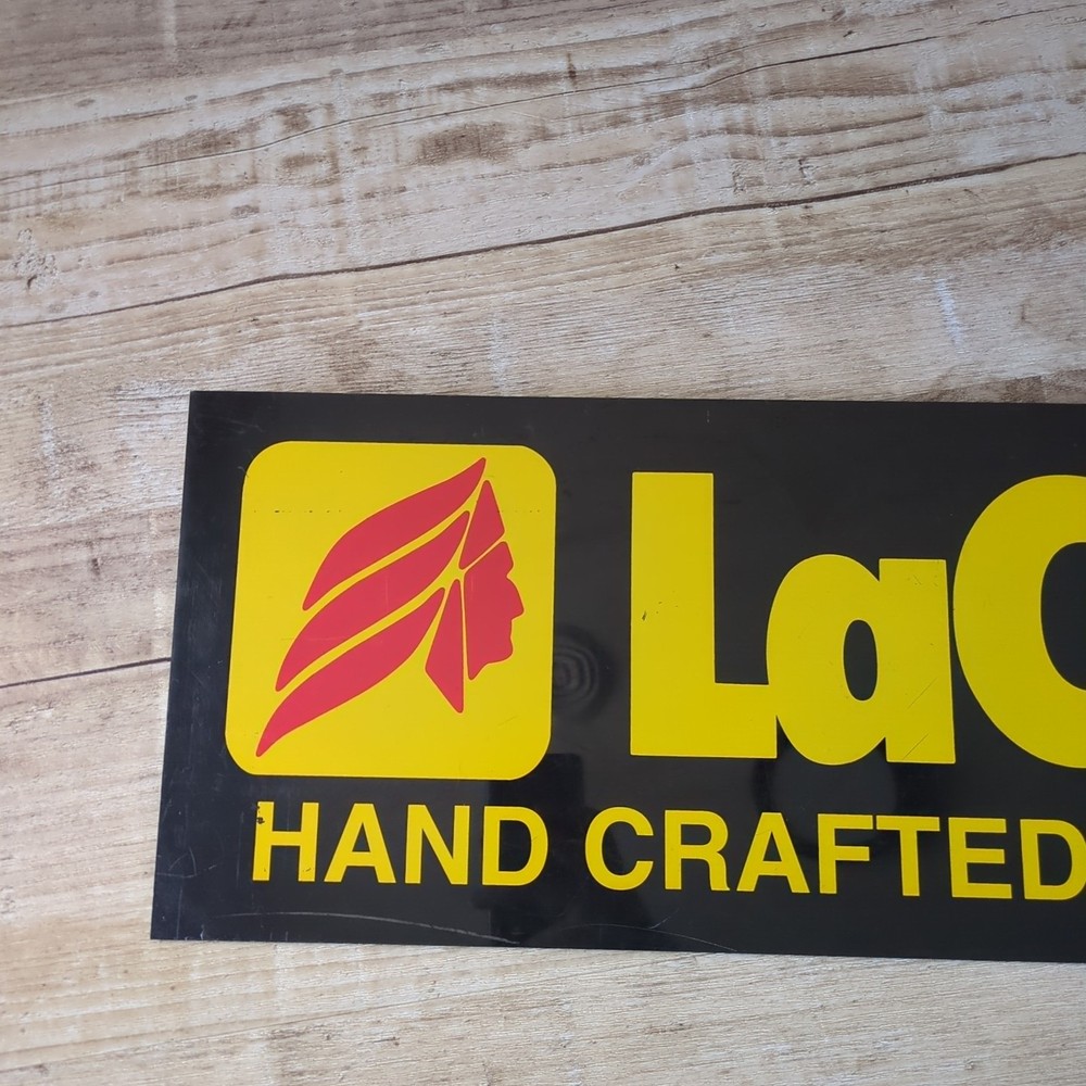 Plastic LaCrosse Store Promo Advertisement Sign