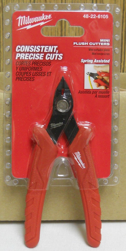Milwaukee 48-22-6105 Comfort Grip Consistent Precise Cuts Mini Flush Cutters