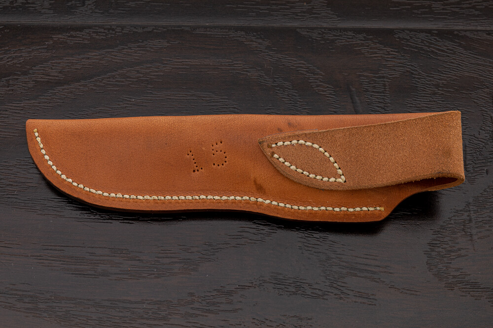 Ron Gaston Custom Fixed Blade Knife Sheep Horn, w/Sheath