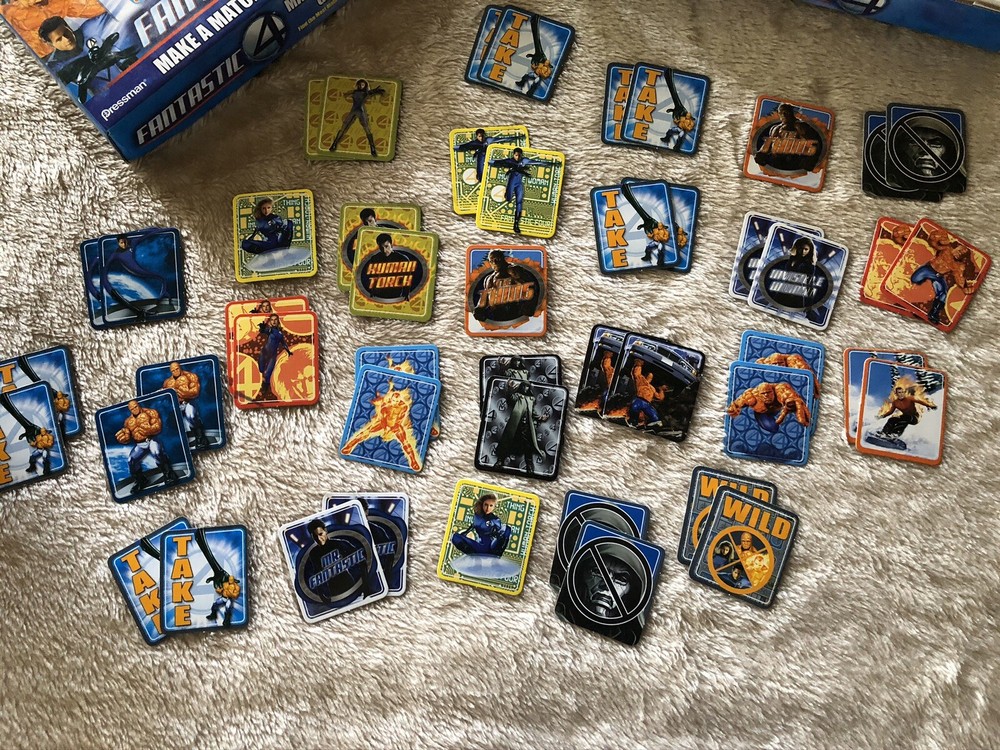 Marvel Fantastic 4 Make A Match Game Pressman Age 3-6