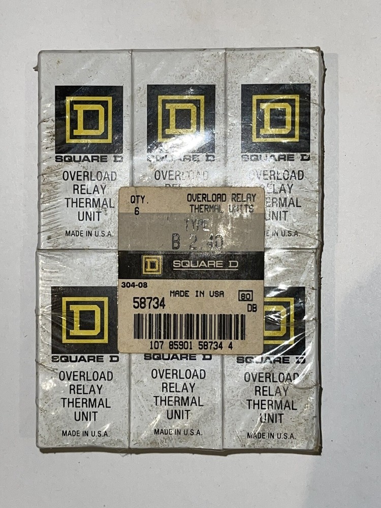 OVERLOAD RELAY THERMAL UNIT	58734	SQUARE D