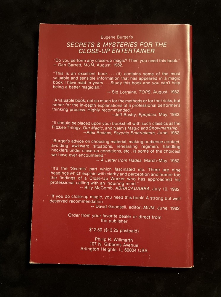 Vintage Eugene Burger Intimate Power Magic Book 1983
