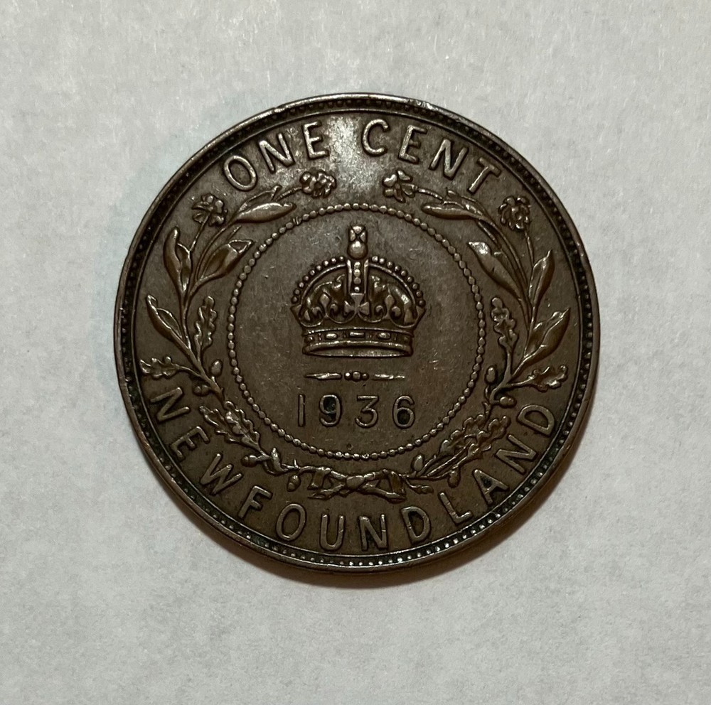 1936 Newfoundland Large One Cent Penny