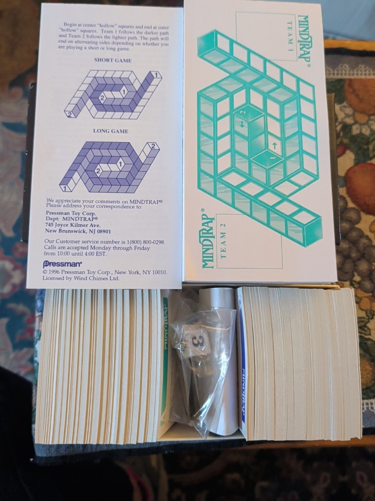 Complete MindTrap Card Game By Pressman 1996