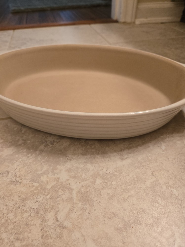Pampered Chef Oval Ceramic Oven Safe Baking Dish White