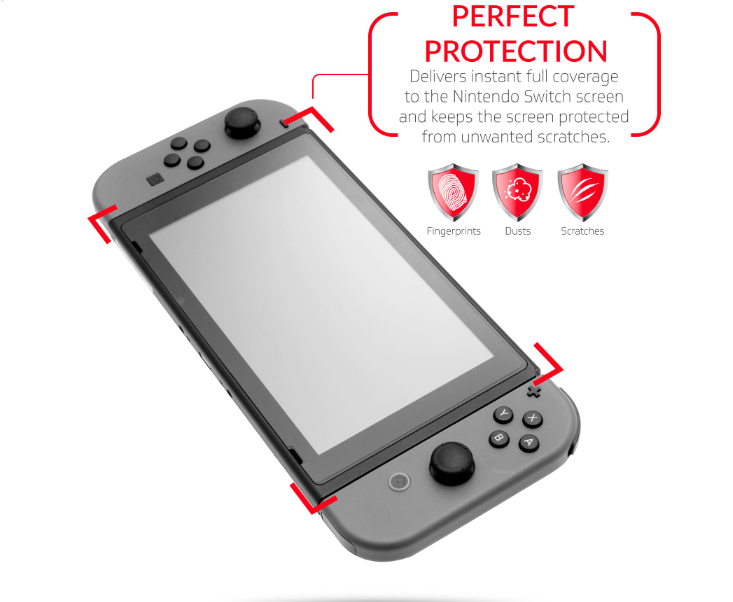 (2-PACK) For Nintendo Switch console Premium Tempered Glass Screen Protector