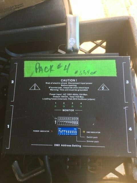 Used stage lighting system