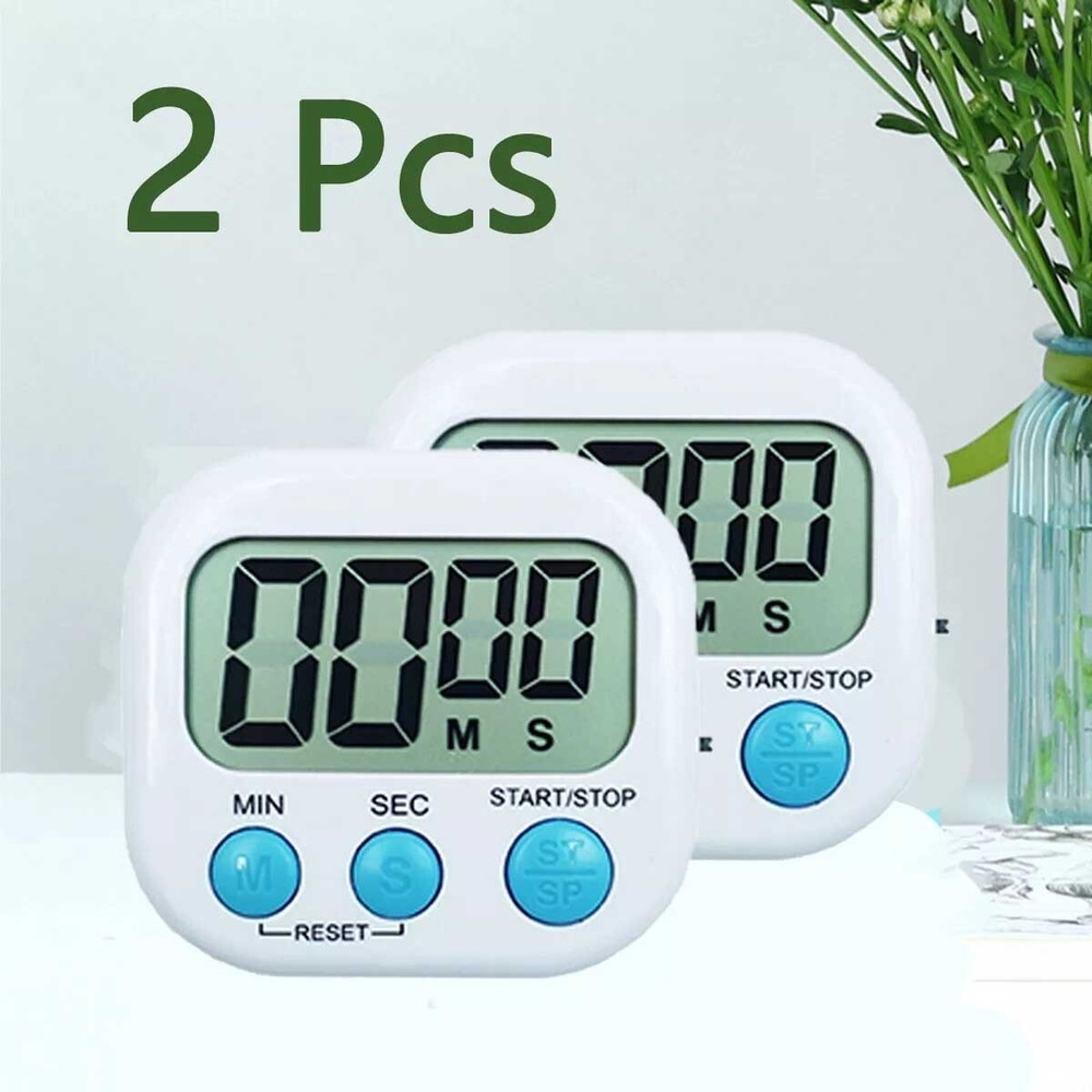2 pack LCD digital kitchen timer magnetic countdown