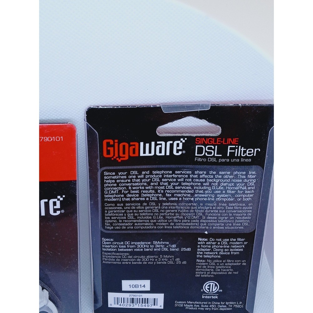 5 - Gigaware Single-Line DSL Filter #2790101