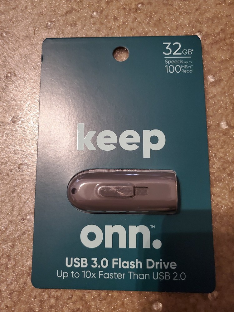 ONN keep onn. 32GB USB 3.0 Gray USB Interface Flash Drive, USB Flash Drive