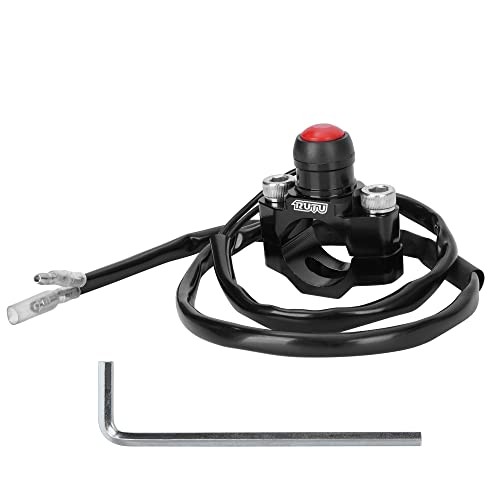 Black CNC Universal Motorcycle Engine Stop Start Kill Switch Button