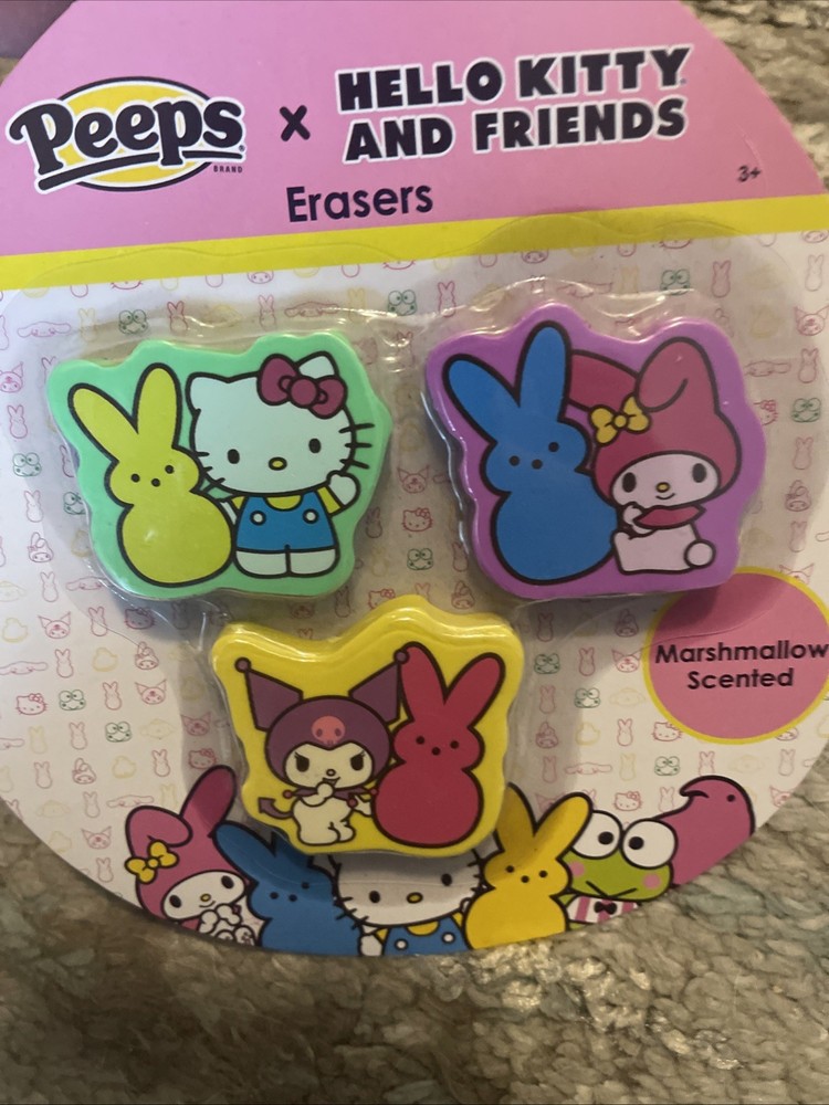 PEEPS x Hello Kitty & Friends Scented Erasers 3 Count (NEW IN PACK)