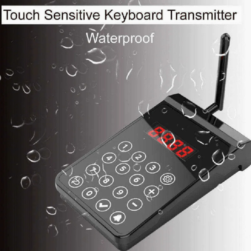 New Wireless Touch Keyboard Transmitter for Restaurant Pagers Waiter Service
