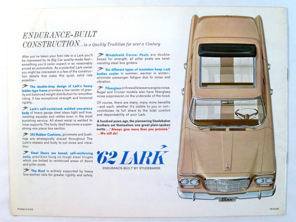 1962 Studebaker Lark Sales Catalog