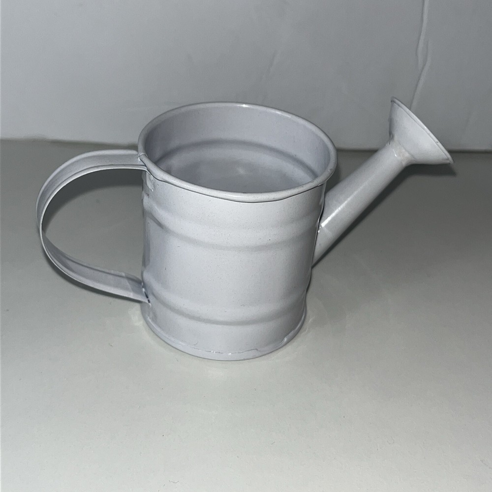 Mini Watering Can Planter Garden Bucket Rustic Versatil White