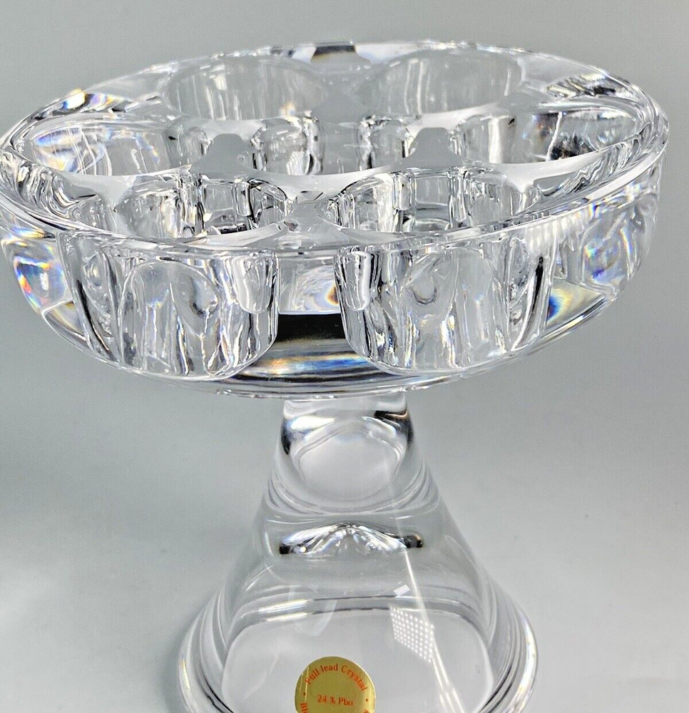 Beautiful Bleikristall Signed Crystal Candle Holder