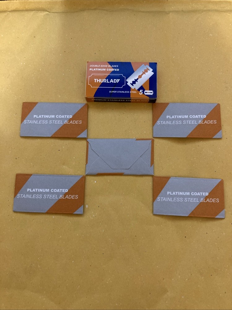 5 Double Edge Razor Blades, Thurlady Super Platinum