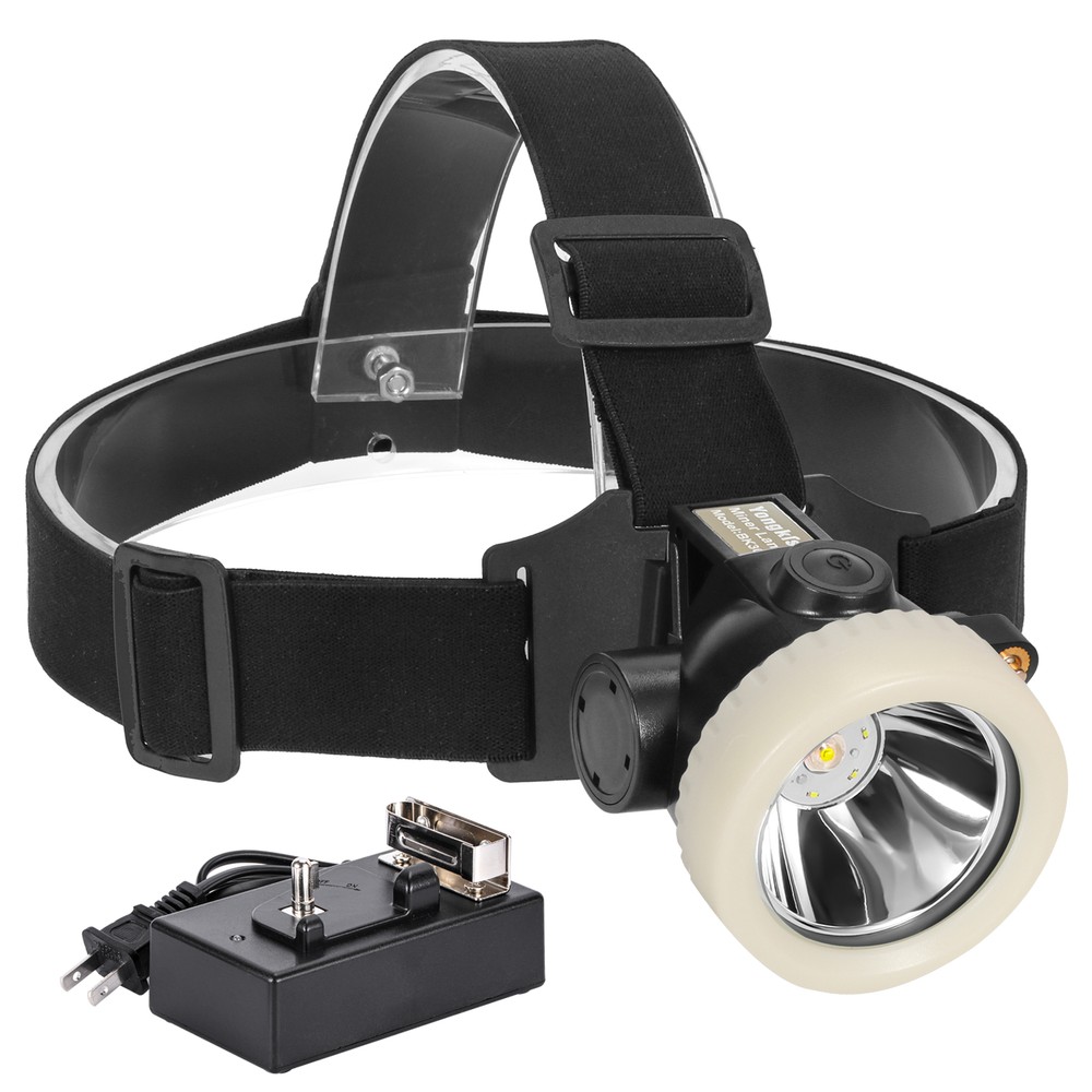 Rechargeable Mining Headlamp Waterproof 7 LED Explosion-Proof Light with Hat