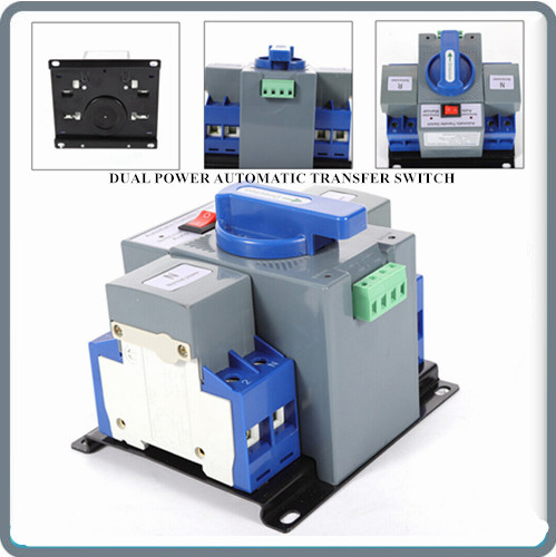 63A ATS Dual Power Automatic Transfer Switch for Generator Changeover Switch 2P