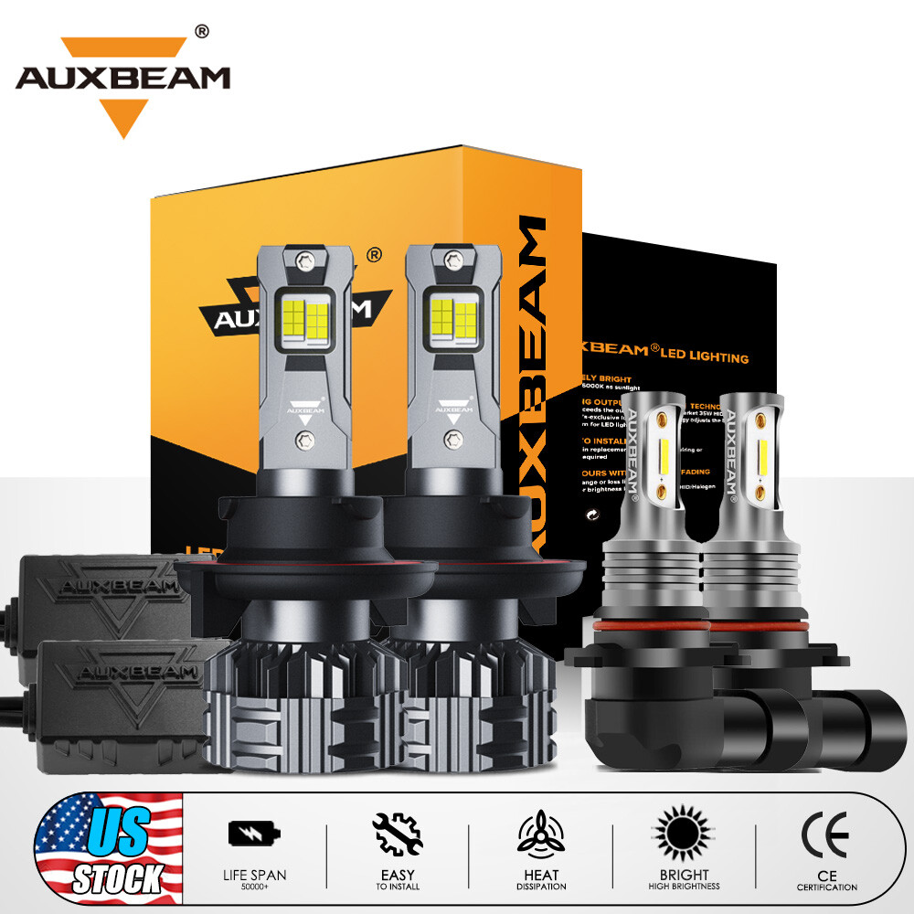 For Ford Expedition 2007-2014 AUXBEAM Canbus LED Headlight High/Low + Fog Bulbs