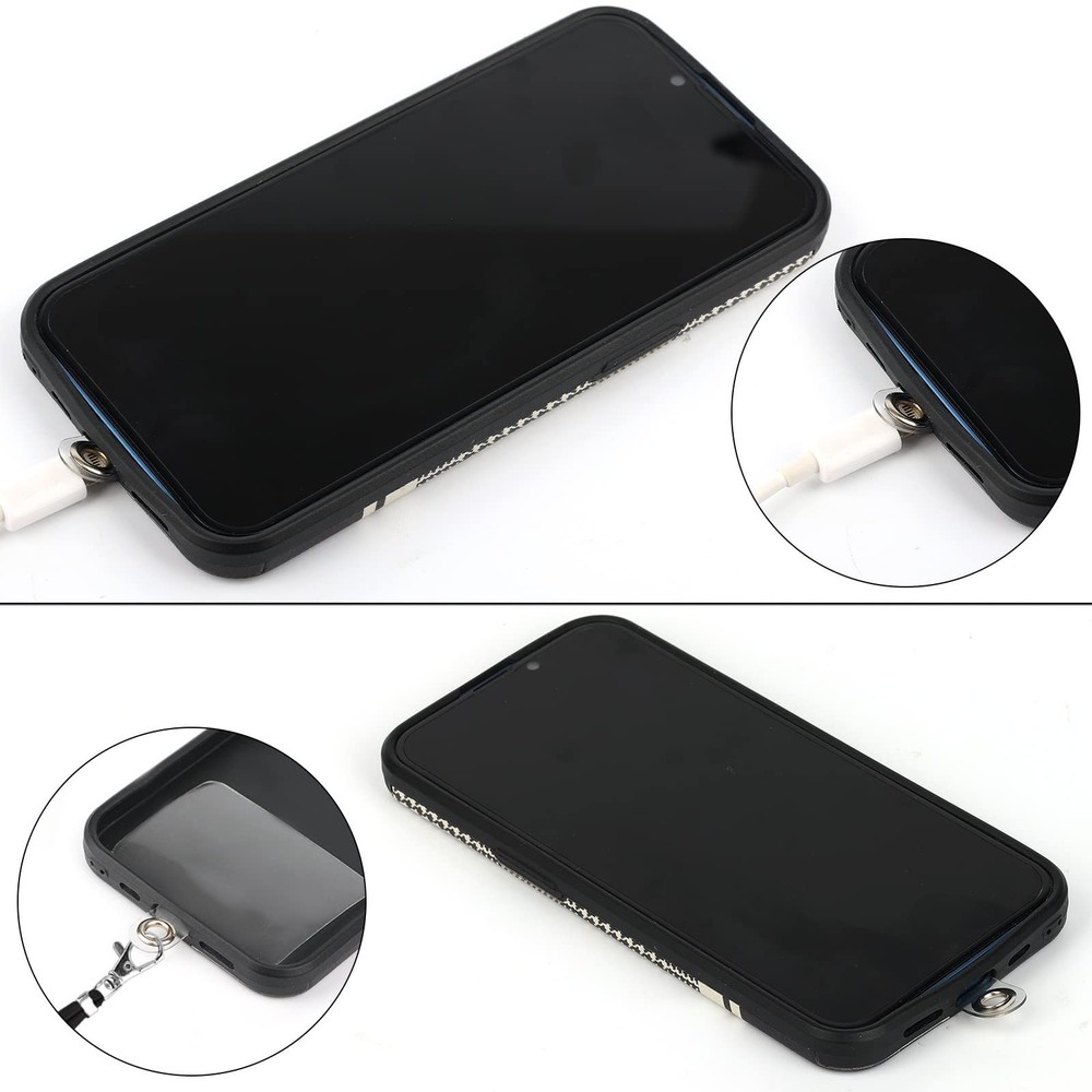 SAVITA 6pcs Cell Phone Tether Tabs, Transparent Crossbody Phone Strap Tether ...