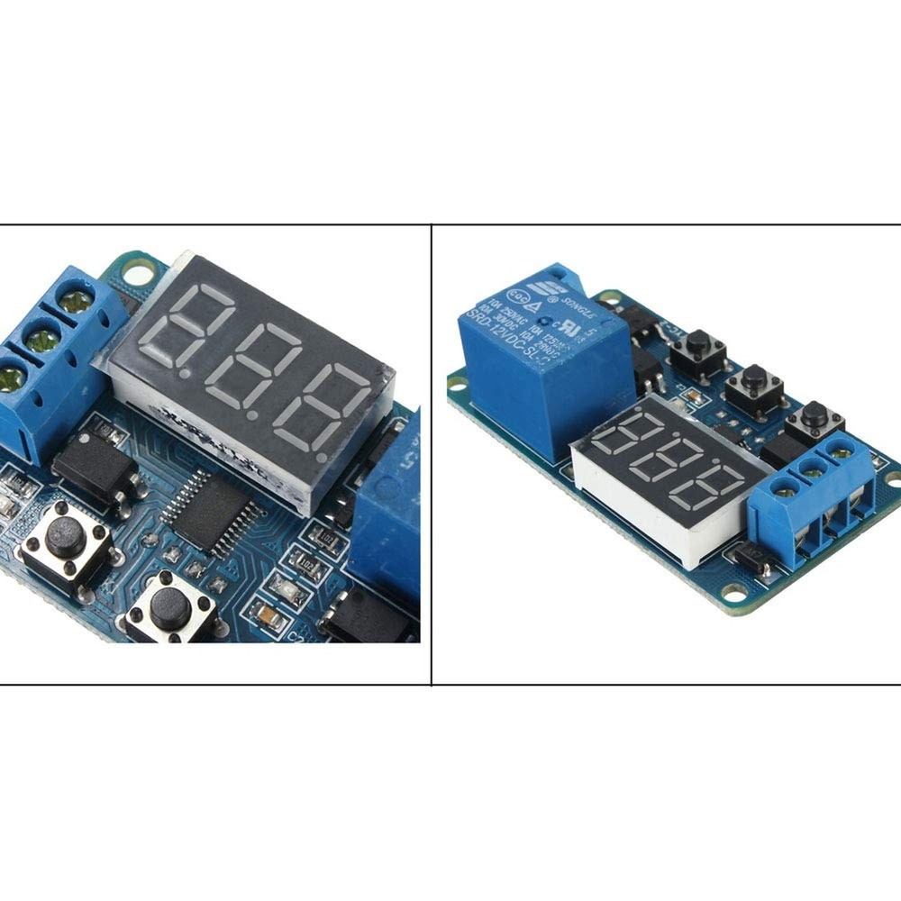 1Pcs Automation DC 12V Time Delay Relay Module LED Display Digital Delay Time...