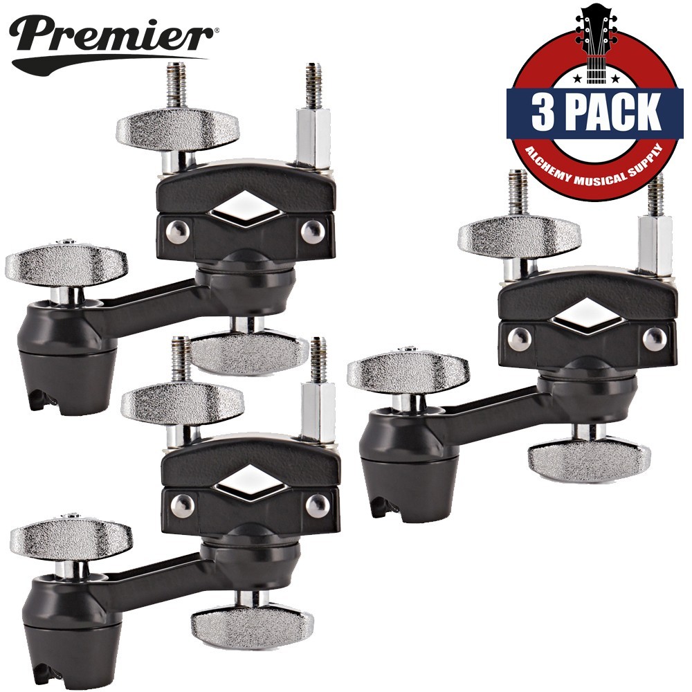3-PACK Premier 2373 Adjustable Medium Multi-Clamp - Black