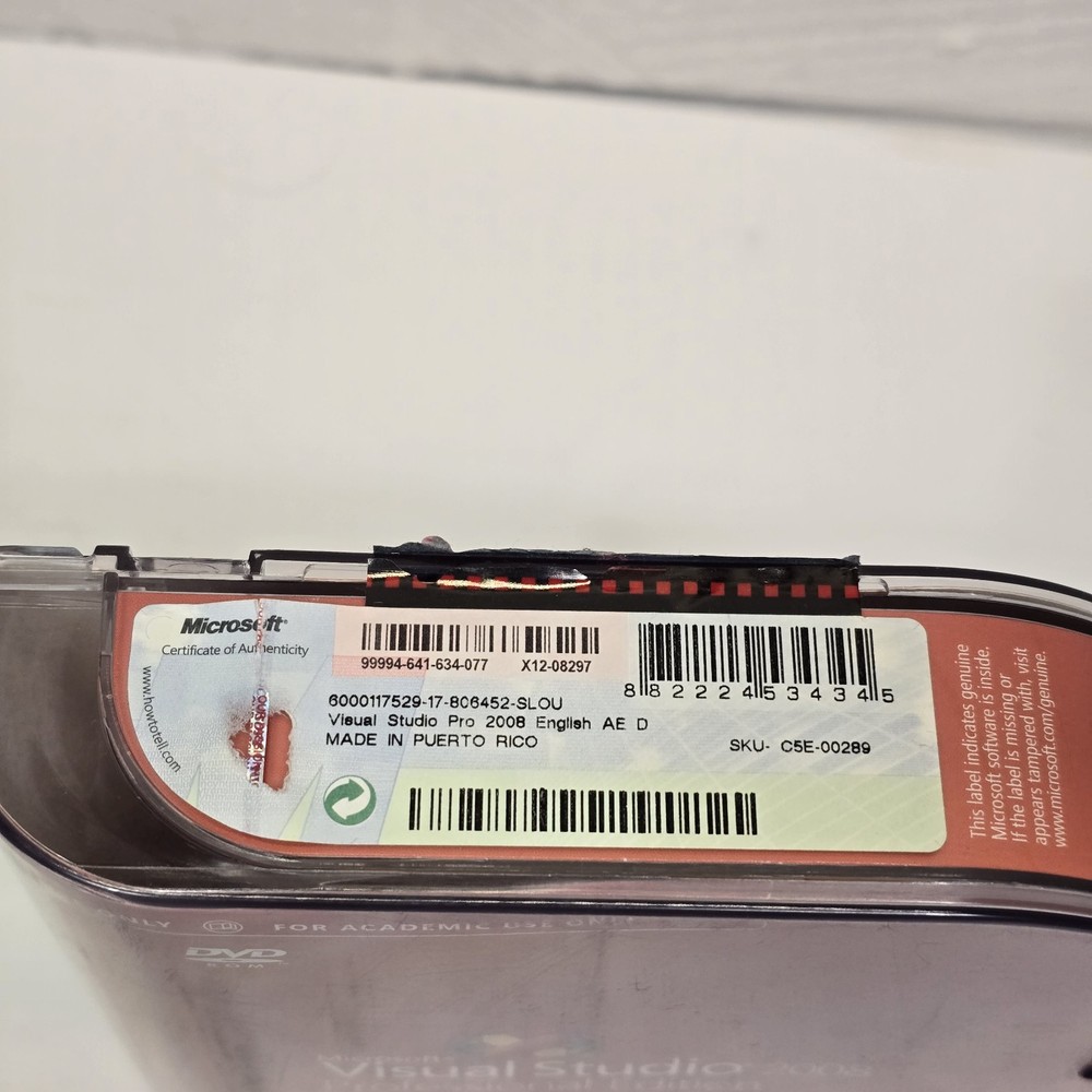 2008 Microsoft Visual Studio Professional Edition & SQL SERVER Academic Version