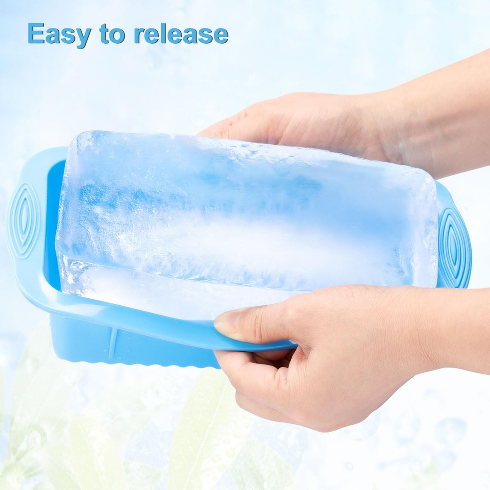 Ice Bath Accessory, 4 Pack 9.4lb Large Ice Block Mold, Blue