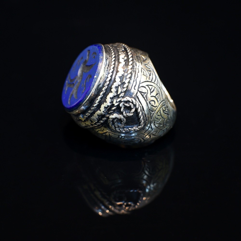 lapis afghan tribal ring