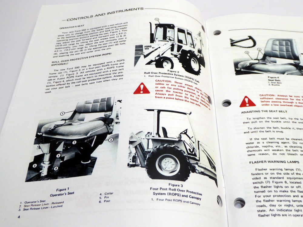 Ford 550 Tractor Loader Backhoe Operators Manual Maintenance Guide Book NEW