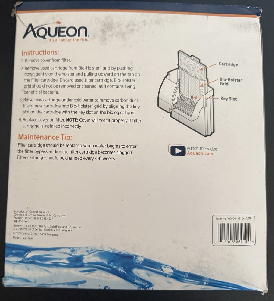 Aqueon Quiet Flow Large Replacement Filter Cartridge - 12 Pack NIB