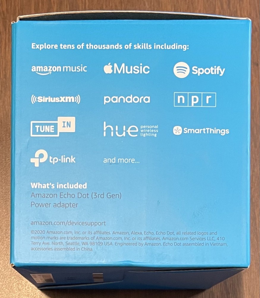 Amazon Echo Dot (3rd Generation) Smart Speaker with Alexa. Gray