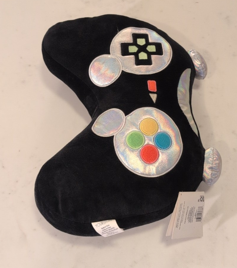 YOUR ZONE HUGGABLE STUFFED PLUSH GAMER CONTROLLER PILLOW 16"X9"