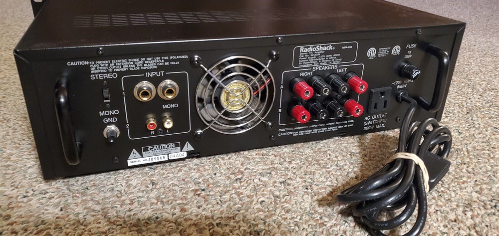 RadioShack MPA-250 Amplifier