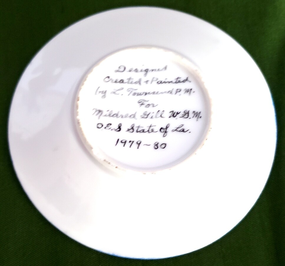 Very Nice 3" Small Ceramic Accent Dish Signed "One Nation Under God"