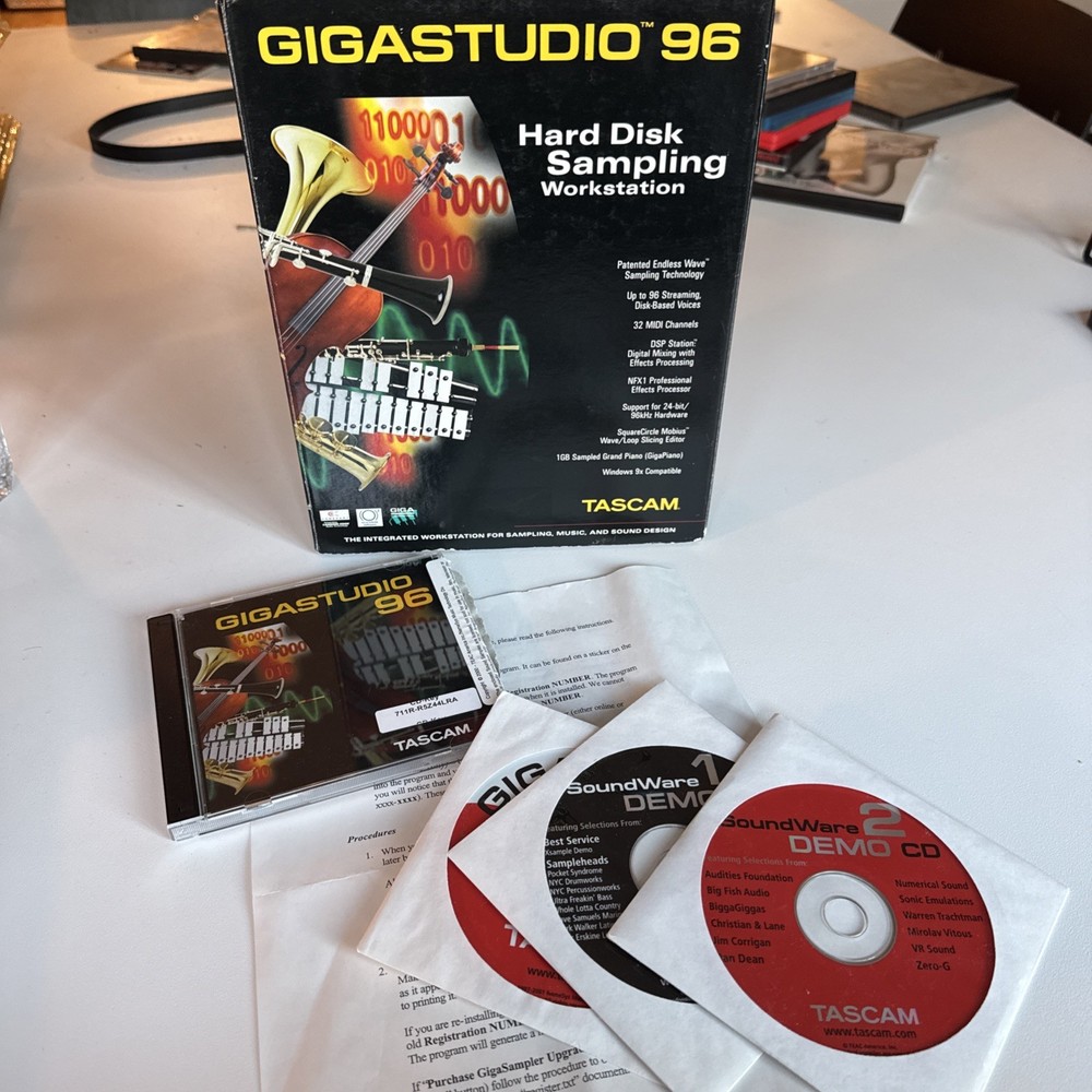 Tascam Giga Studio 96 Sampling Workstation - With Box & Cd-key, All Extras Rare