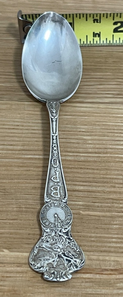 Antique Sterling Silver BPOE Icons Spoon