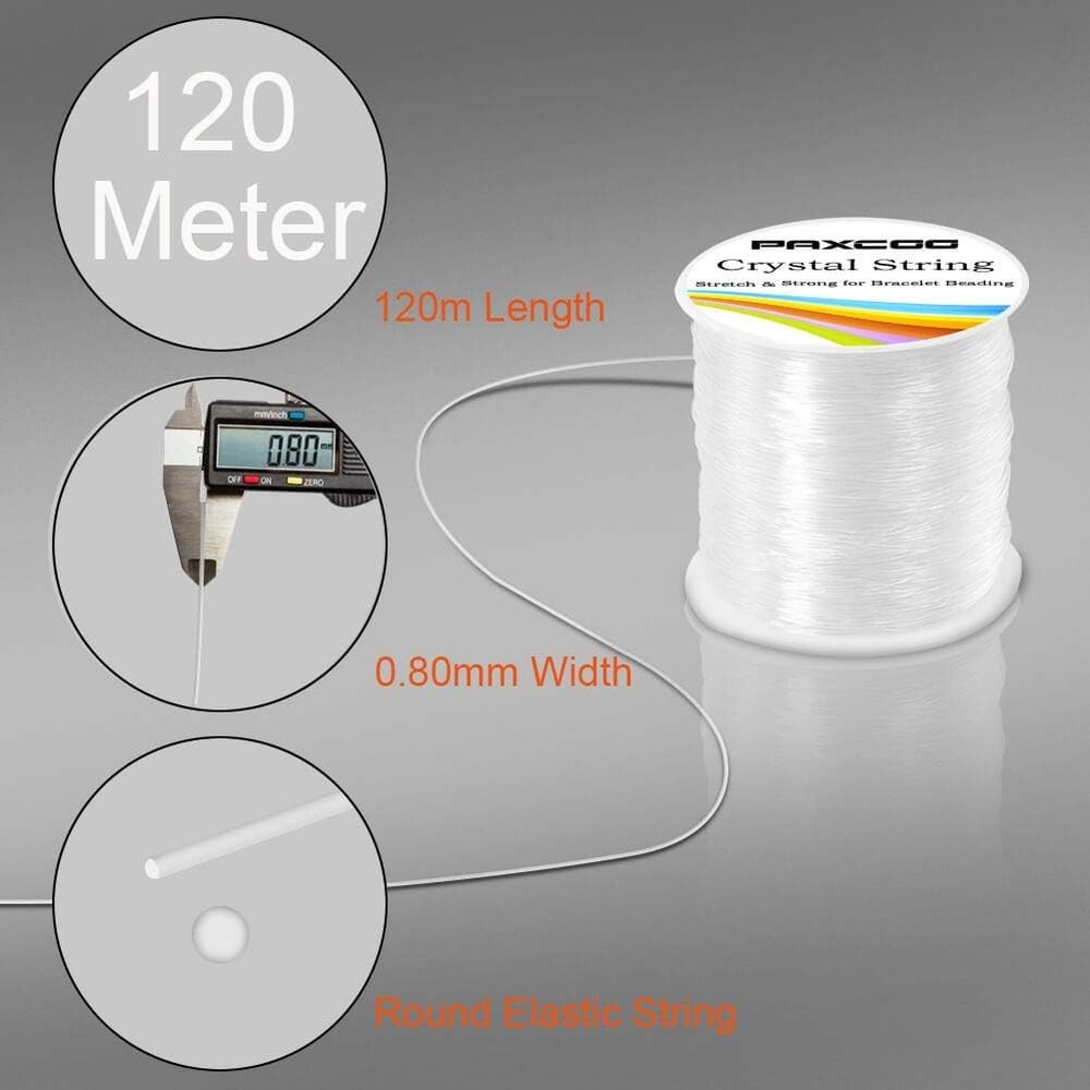 0.8mm Elastic String, Stretchy Bracelet String Crystal String Bead Cord