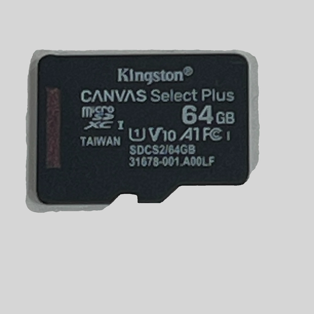 Kingston 64GB Canvas Select Plus microSD XC Card blank