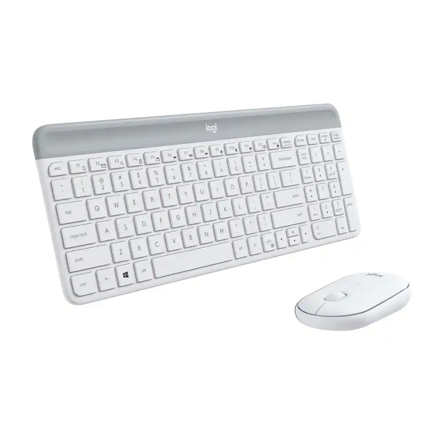 Logitech MK470 Full-size Wireless Scissor Keyboard and Mouse Bundle for Window