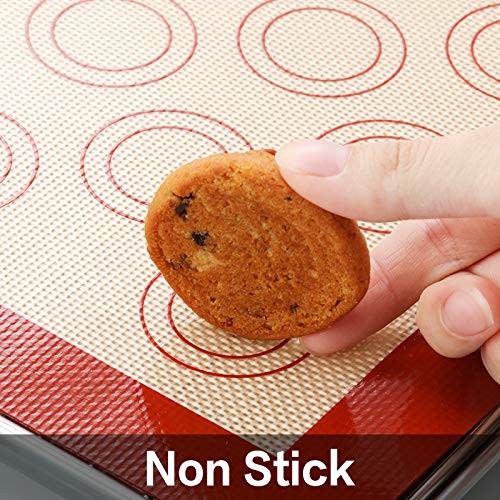 Stainless Steel Baking Sheet Tray Cooling Rack with Silicone Baking Mat Set, ...