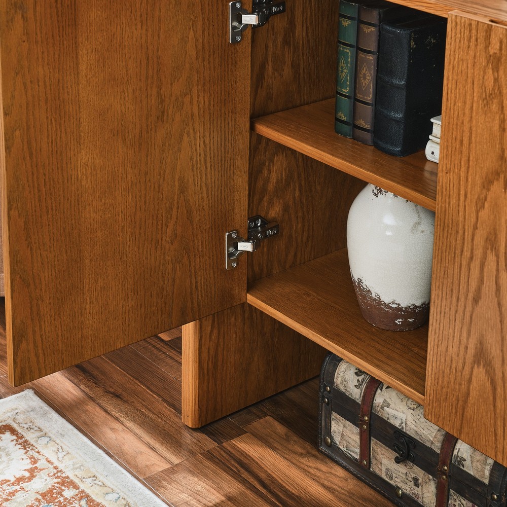 Walnut-colored Sideboard, Buffet Cabinet with Storage, Rustic Storage Cabinet